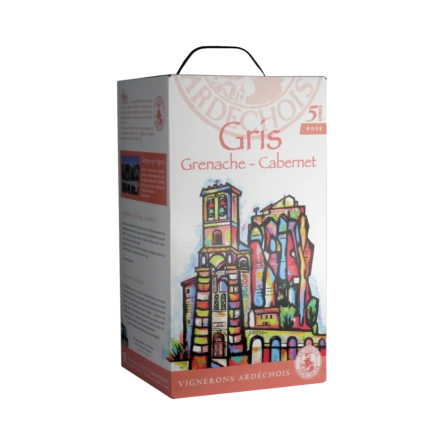 Rượu Vang Bịch Pháp BIB IGP Vignerons Ardechois Gris 5L