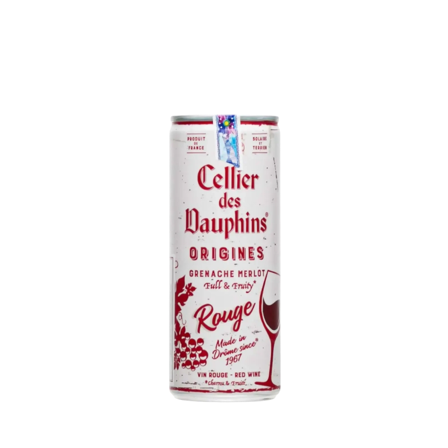 Rượu Vang Đỏ Pháp Celliers des Dauphins Origines in Can of 250ml