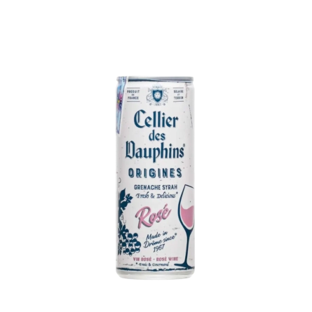 Rượu Vang Hồng Pháp Celliers des Dauphins Origines in Can of 250ml
