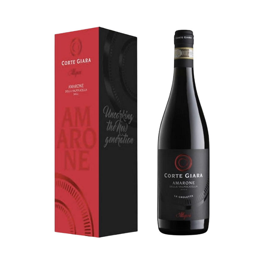 Rượu Vang Đỏ Ý Allegrini Corte Giara Amarone La Groletta Kèm Hộp Giấy