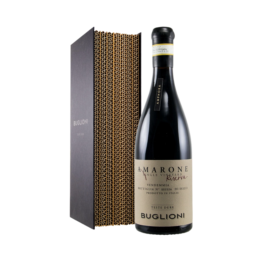 Rượu Vang Đỏ Ý Buglioni Amarone Riserva Teste Dure Single Vineyard With Numbered Bottle In Special Box 