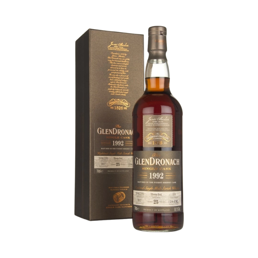 Rượu Whisky Glendronach 25 Year Old 1992 Sherry Butt