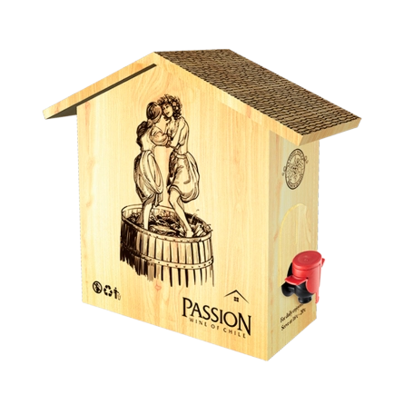 Rượu Vang Đỏ Chile Passion Hộp Gỗ Ngôi Nhà 3L