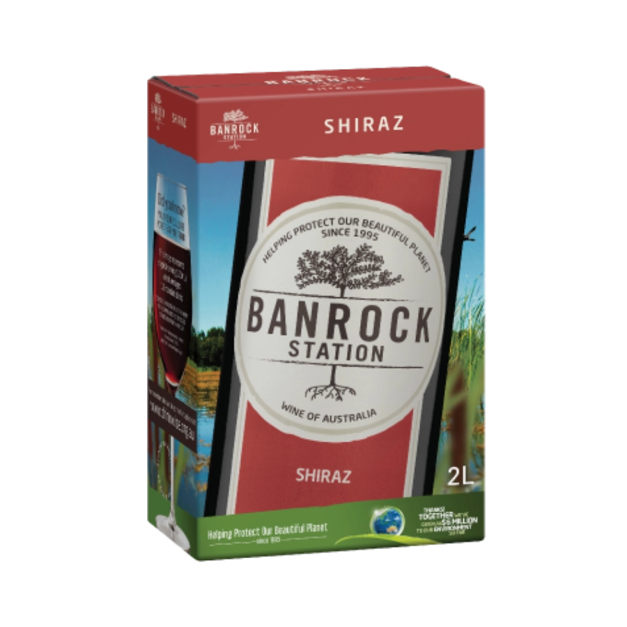 Rượu Vang Bịch Úc Banrock Station Shiraz BIB 2L Vegan Wine