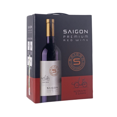 Rượu Vang Bịch Việt Nam Saigon Premium Hộp 3L
