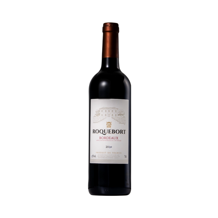 Rượu Vang Đỏ Pháp Roquebort Bordeaux Red Wine 2020