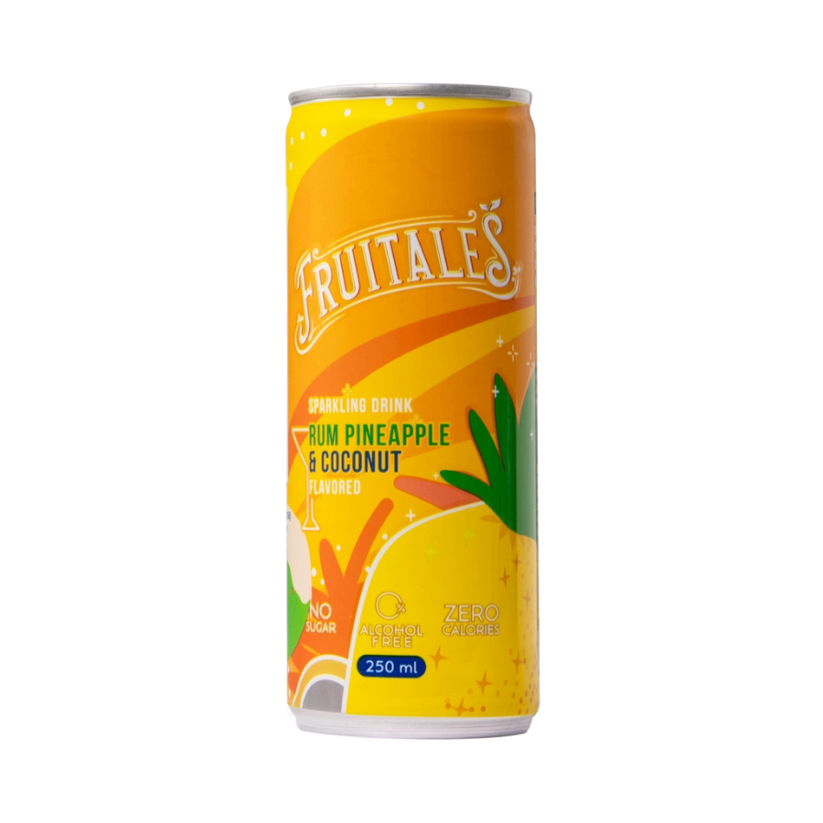 Nước Uống Có Gas Sparkling Mocktail Thái Lan Fruitales Rum Dứa & Dừa