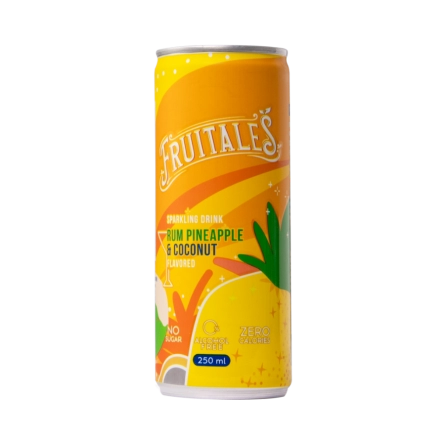 Nước Uống Có Gas Sparkling Mocktail Thái Lan Fruitales Rum Dứa & Dừa