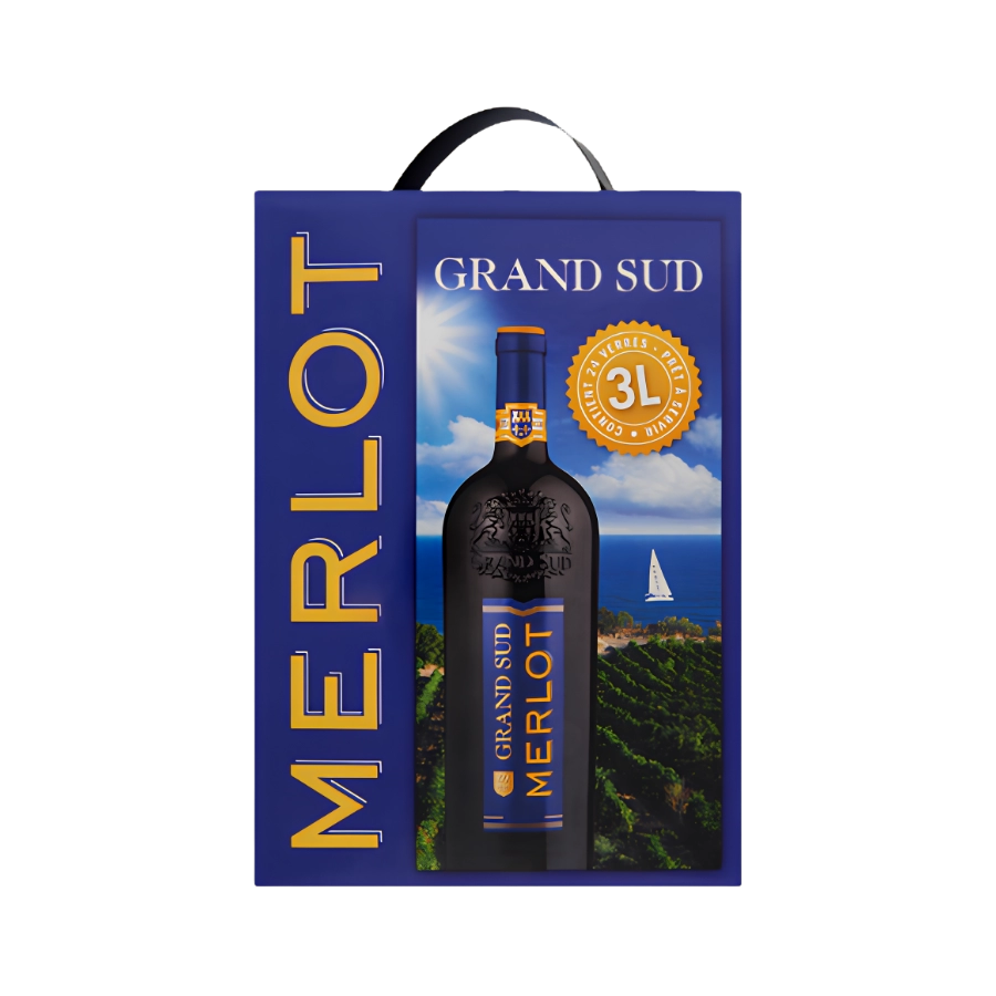 Rượu Vang Đỏ Pháp Grand Sud Merlot Pays 3L