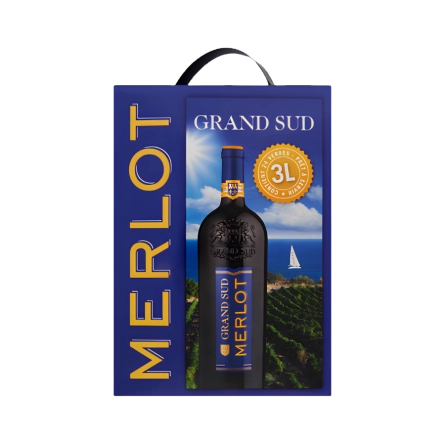 Rượu Vang Đỏ Pháp Grand Sud Merlot Pays 3L