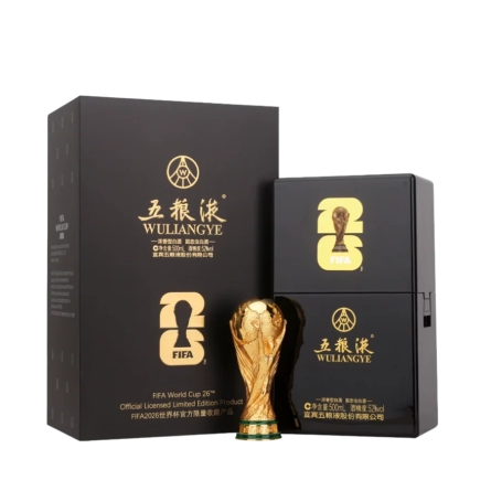 Rượu Ngũ Lương Dịch FIFA World Cup 2026 Phiên Bản Cúp Vàng/ Wuliangye FIFA World Cup 2026 Gold Trophy Edition/五粮液 FIFA 2026世界杯金杯限量版