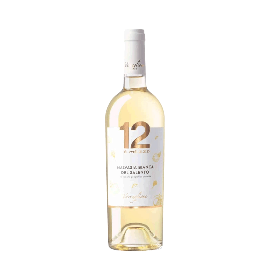 Rượu Vang Trắng Ý 12 E Mezzo Malvasia bianca del Salento IGP