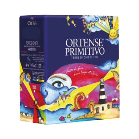 Rượu Vang Bịch Ý Citra Ortense Primitivo Terre D'Abruzzo 2.25L