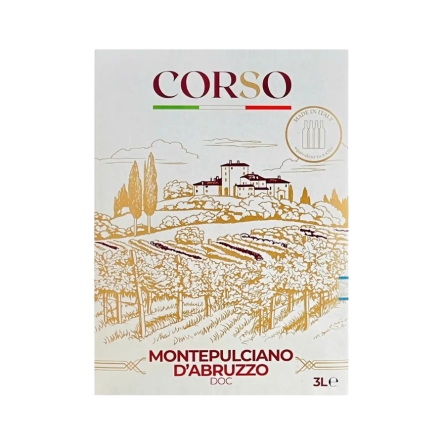 Rượu Vang Bịch Ý Corso Montepulciano D’Abruzzo 3L