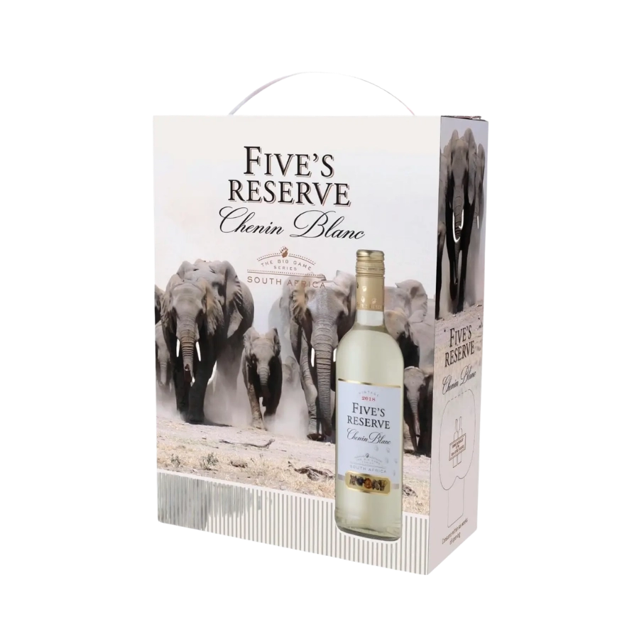 Rượu Vang Bịch Nam Phi Fives Reserve Chenin Blanc 3L