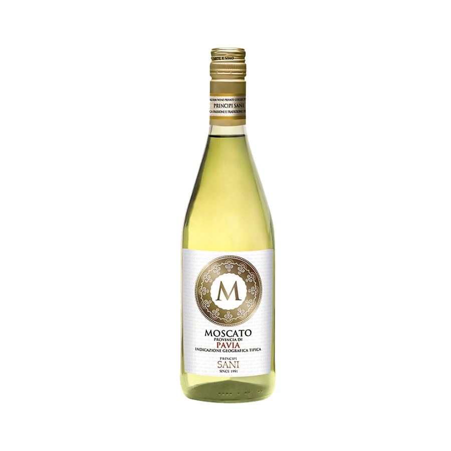 Rượu Vang Trắng Ý Principi Sani Moscato Pavia IGT
