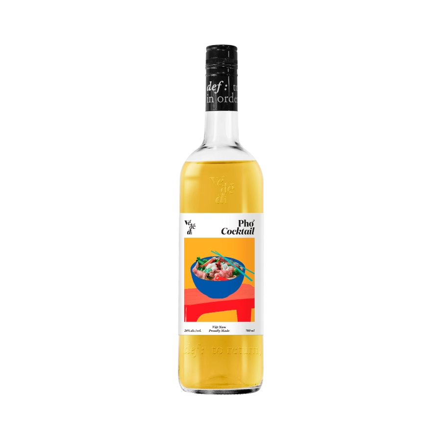 Rượu Liqueur Việt Nam Ve De Di Phở Cocktail Phiên Bản Chai Cao