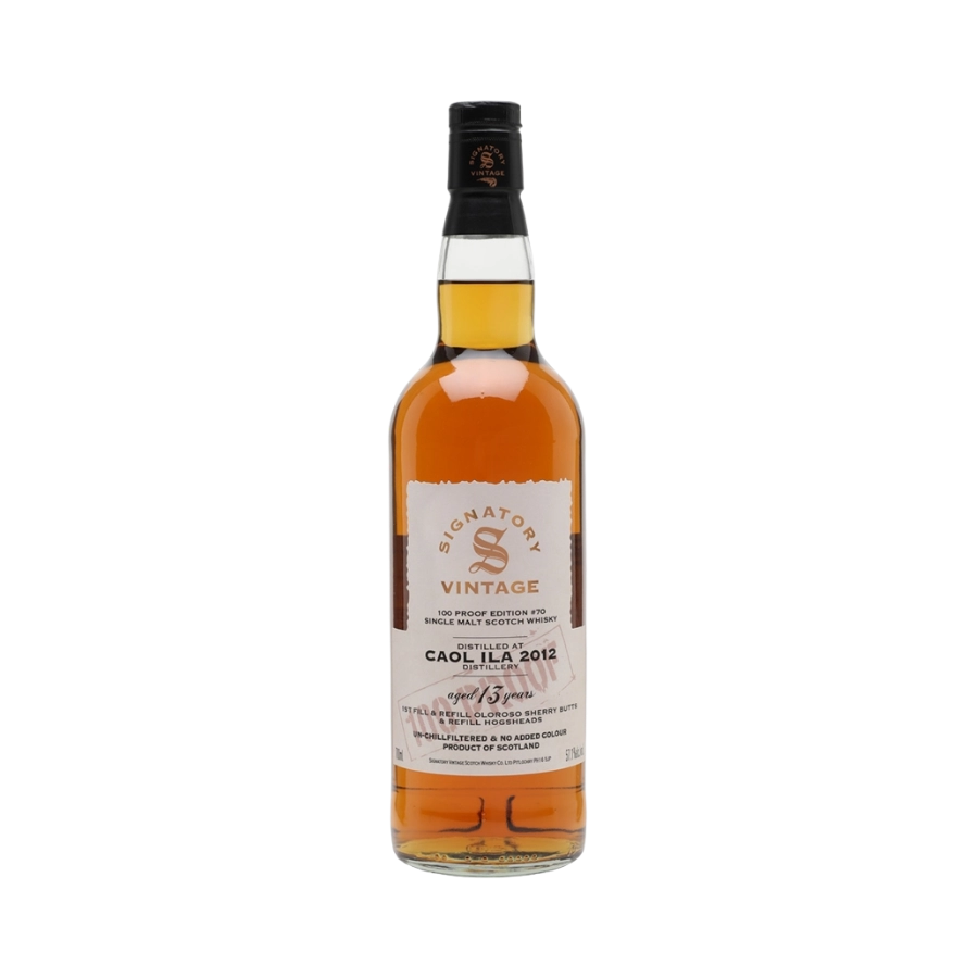 Rượu Whisky Caol Ila 13 Year Old 100 Proof Edition 70 Signatory Vintage 2012