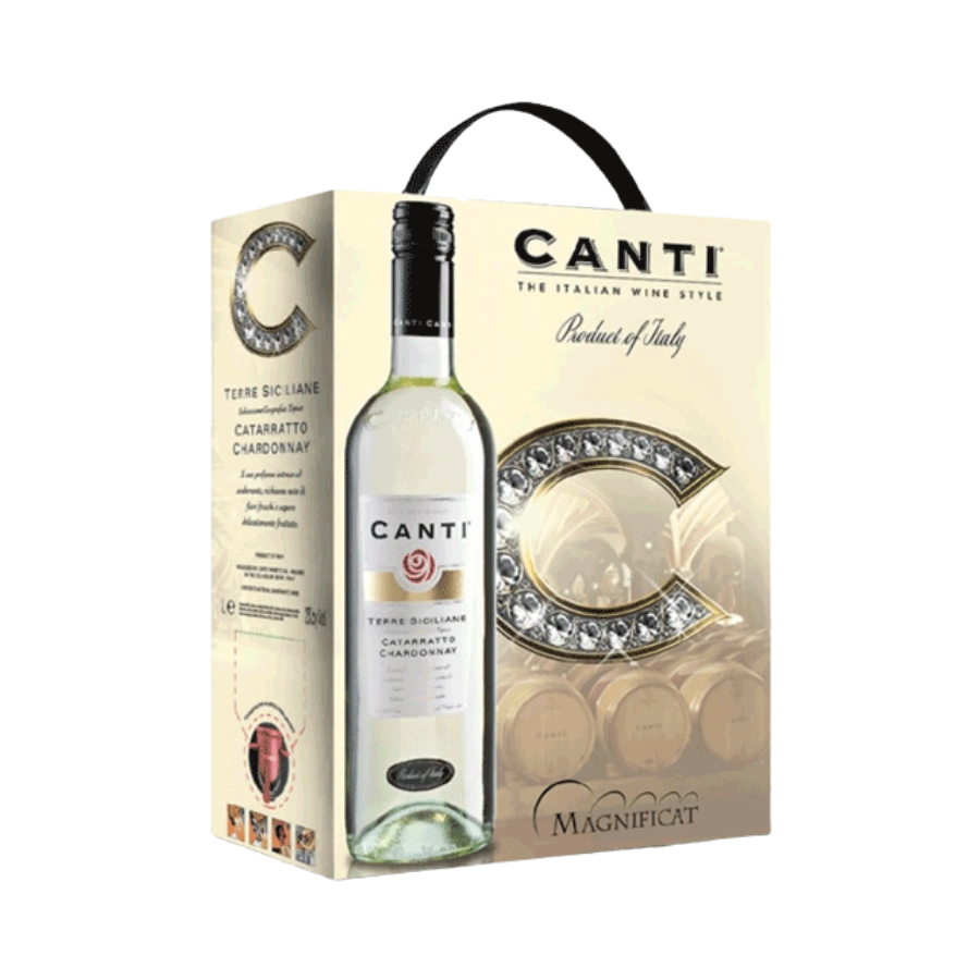 Rượu Vang Bịch Ý Canti Catarrato Chardonnay 3L