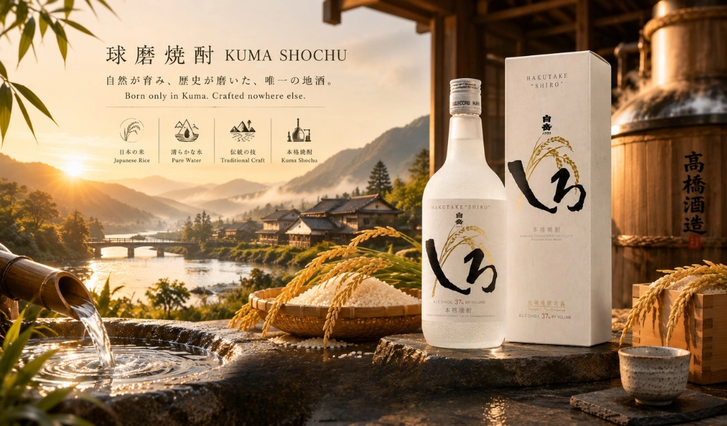 Rượu Hakutake Shiro Tinh Hoa Kuma Shochu Gạo Nhật Bản