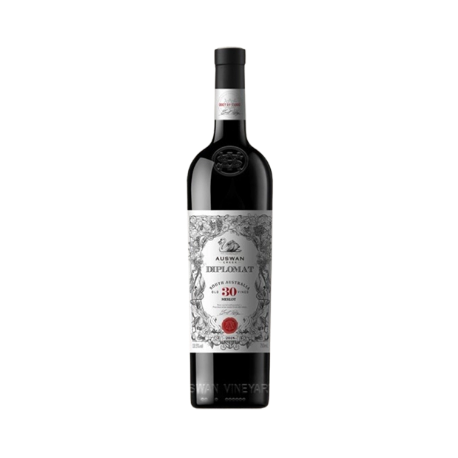Rượu Vang Đỏ Úc Auswan Creek Diplomat 30 Merlot