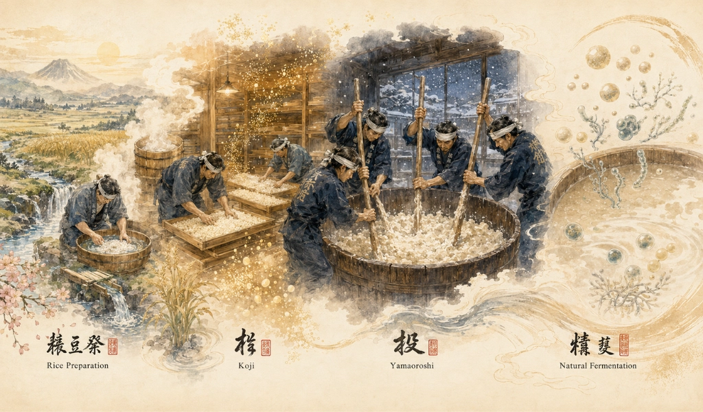 Kimoto Tạo Nên Hương Vị Rượu Sake
