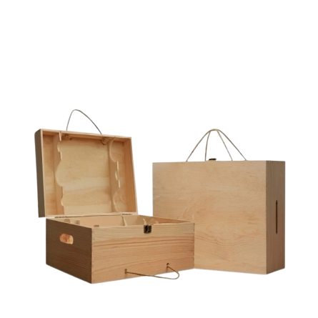 Hộp Gỗ Đựng Rượu Vang 6 Chai 2 Tầng