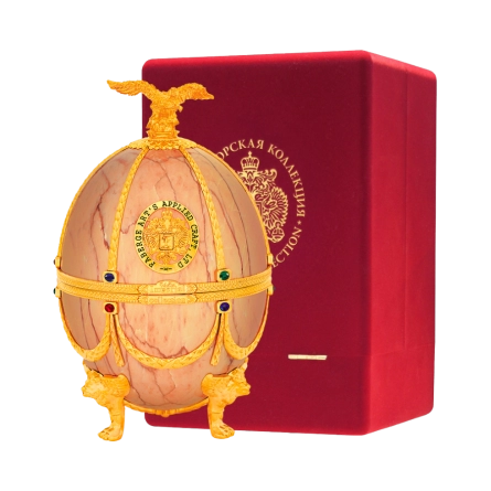 Rượu Vodka Trứng Nga Imperial Collection Faberge Egg Onyx Velvet Box