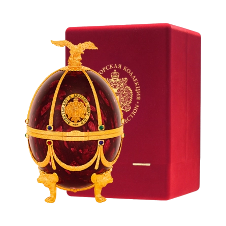 Rượu Vodka Trứng Nga Imperial Collection Faberge Egg Ruby Velvet Box