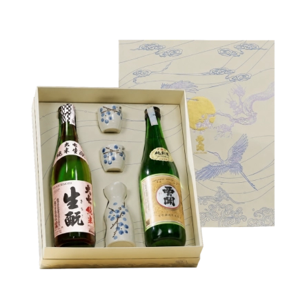 Set Rượu Sake Nhật Nishinoseki Hana - Daishichi Junmai Kimoto Hộp Quà Tết 2025