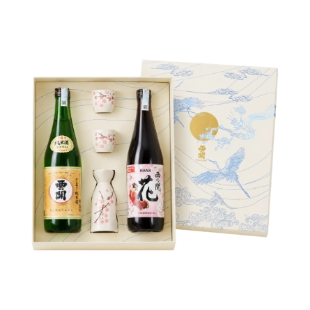Rượu Sake Nhật Nishinoseki Junmaishu - Hana Hộp Quà Tết 2025
