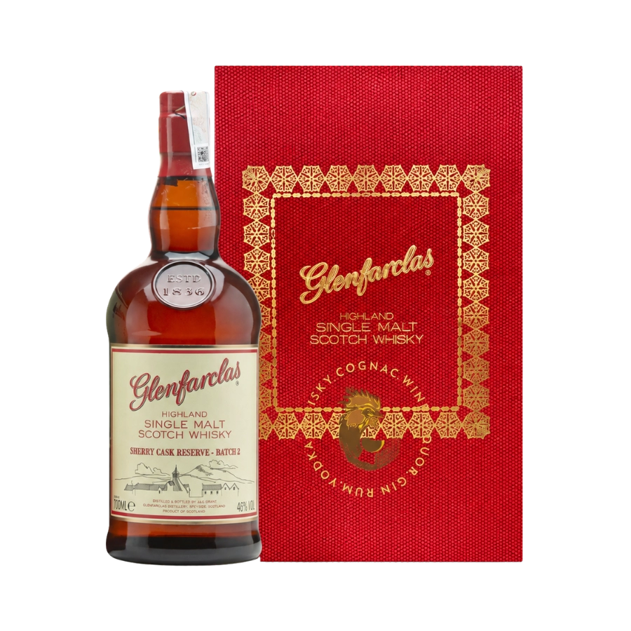 Rượu Whisky Glenfarclas Sherry Cask Reserve Batch 02 Phiên Bản Hộp Quà Tết 2025