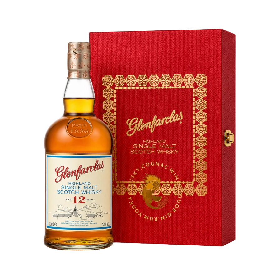 Rượu Whisky Glenfarclas 12 Year Old Phiên Bản Hộp Quà Tết 2025