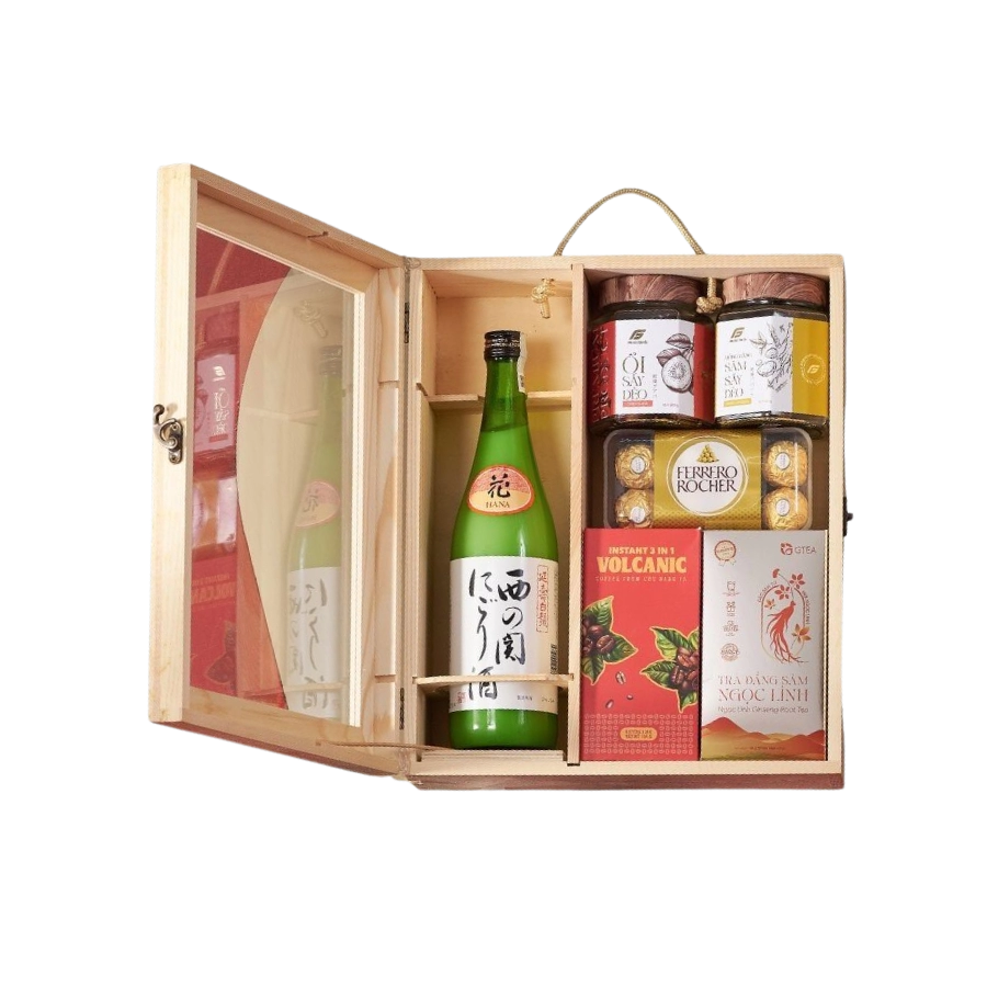 Rượu Sake Nhật Nishinoseki Nigori Zake Hộp Quà Tết 2025