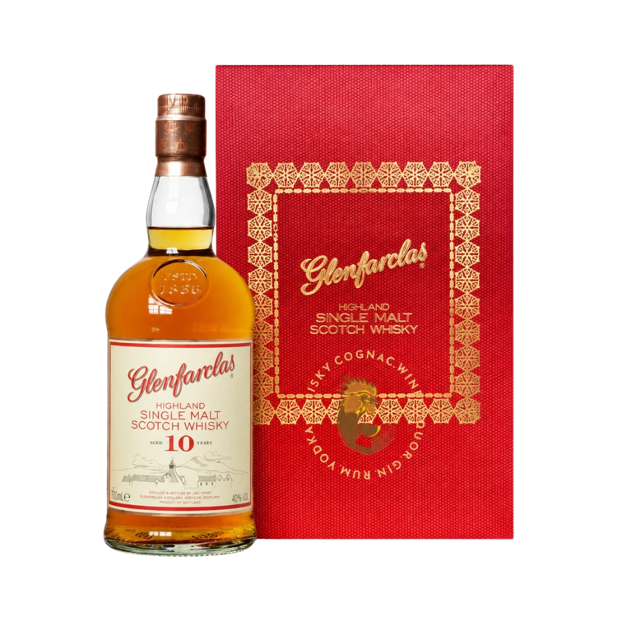 Rượu Whisky Glenfarclas 10 Year Old Phiên Bản Hộp Quà Tết 2025