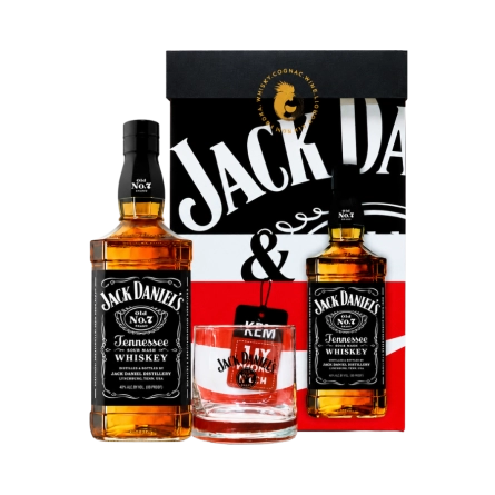 Rượu Whisky Jack Daniel's No.7 Kèm 1 Ly Cao Cấp Phiên Bản Hộp Quà Tết 2025