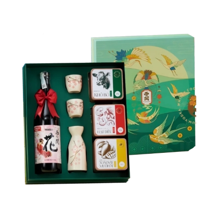 Set Rượu Sake Nhật Nishinoseki Hana Hộp Quà Tết 2025