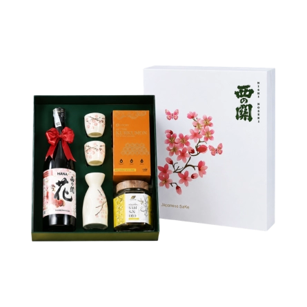 Set Rượu Sake Nhật Nishinoseki Hana Hộp Quà Tết 2025