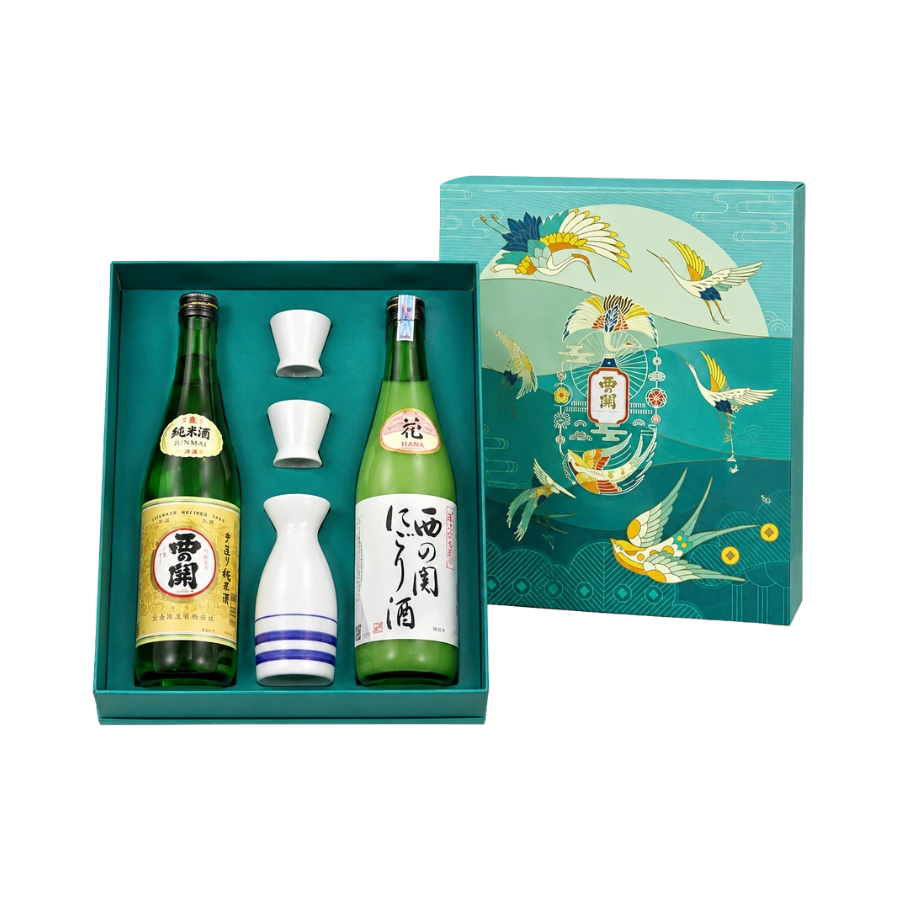 Rượu Sake Nhật Nishinoseki Junmaishu - Nigori Zake Hộp Quà Tết 2025
