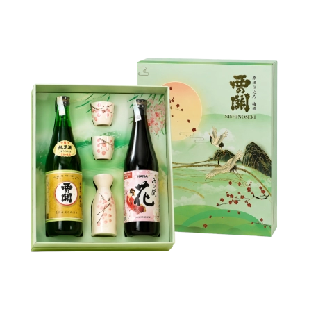 Rượu Sake Nhật Nishinoseki Junmaishu - Nishinoseki Hana Hộp Quà Tết 2025