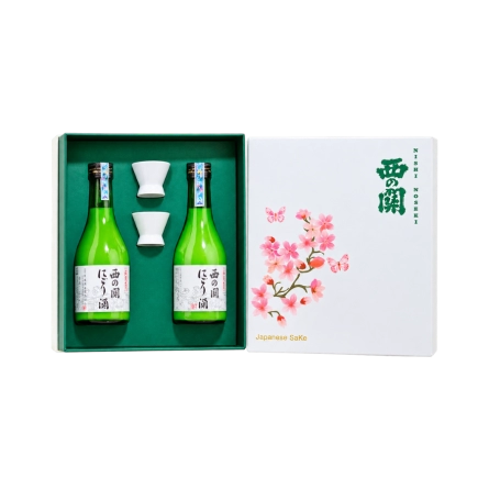 Rượu Sake Nhật Nishinoseki Nigori Zake 300ml Hộp Quà Tết 2025
