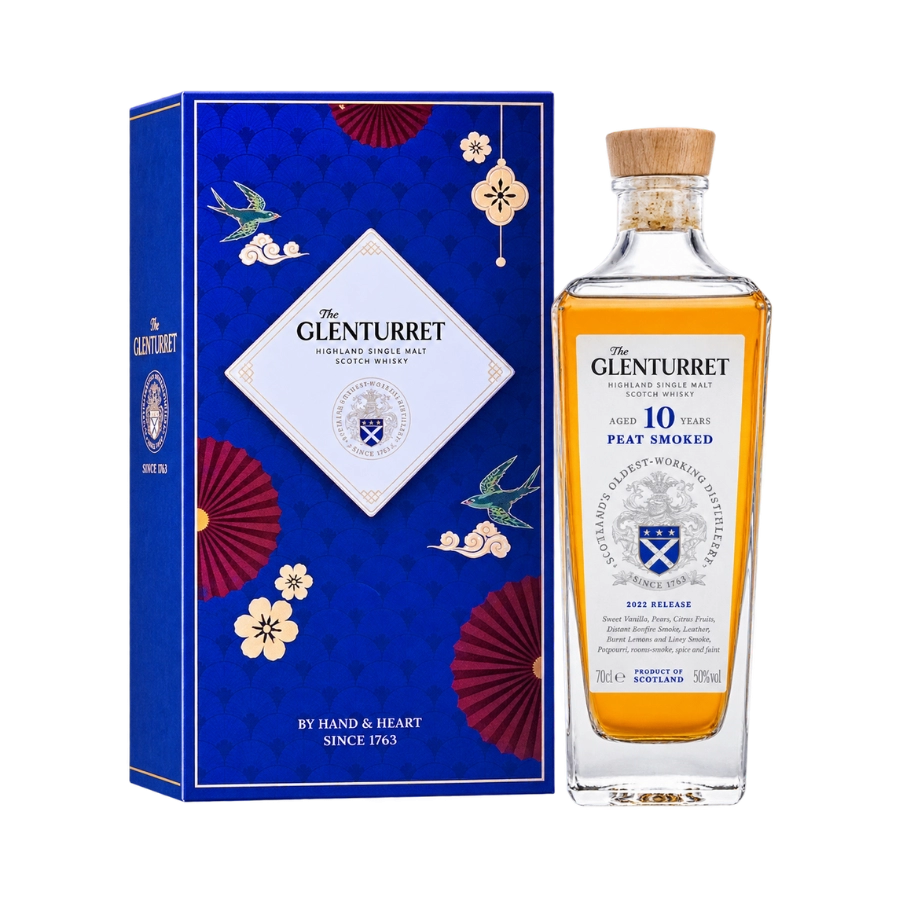 Rượu Whisky Glenturret 10 Year Old Smokey Phiên Bản Hộp Quà Tết 2025