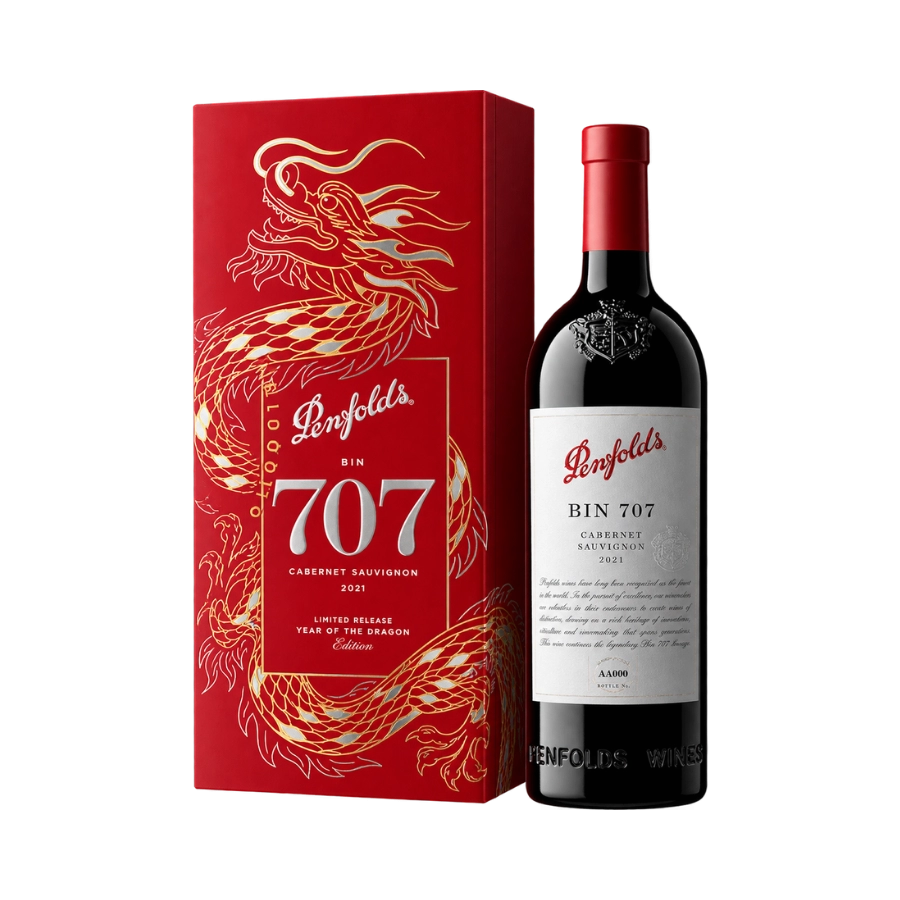 Rượu Vang Đỏ Úc Penfolds Bin 707 Hộp Quà Tết 2025