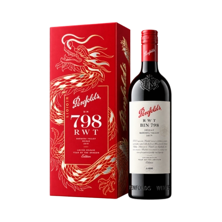 Rượu Vang Đỏ Úc Penfolds RWT Bin 798 Hộp Quà Tết 2025