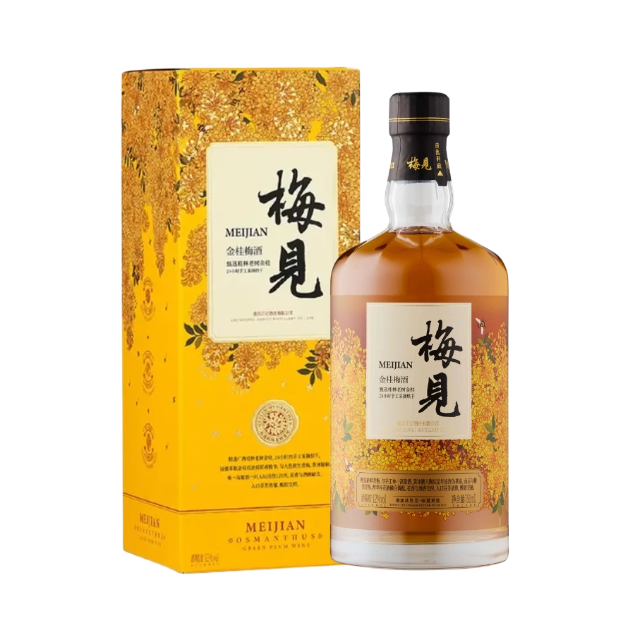 Rượu Mơ Trung Quốc Meijian Vị Hoa Quế Vàng 750ml