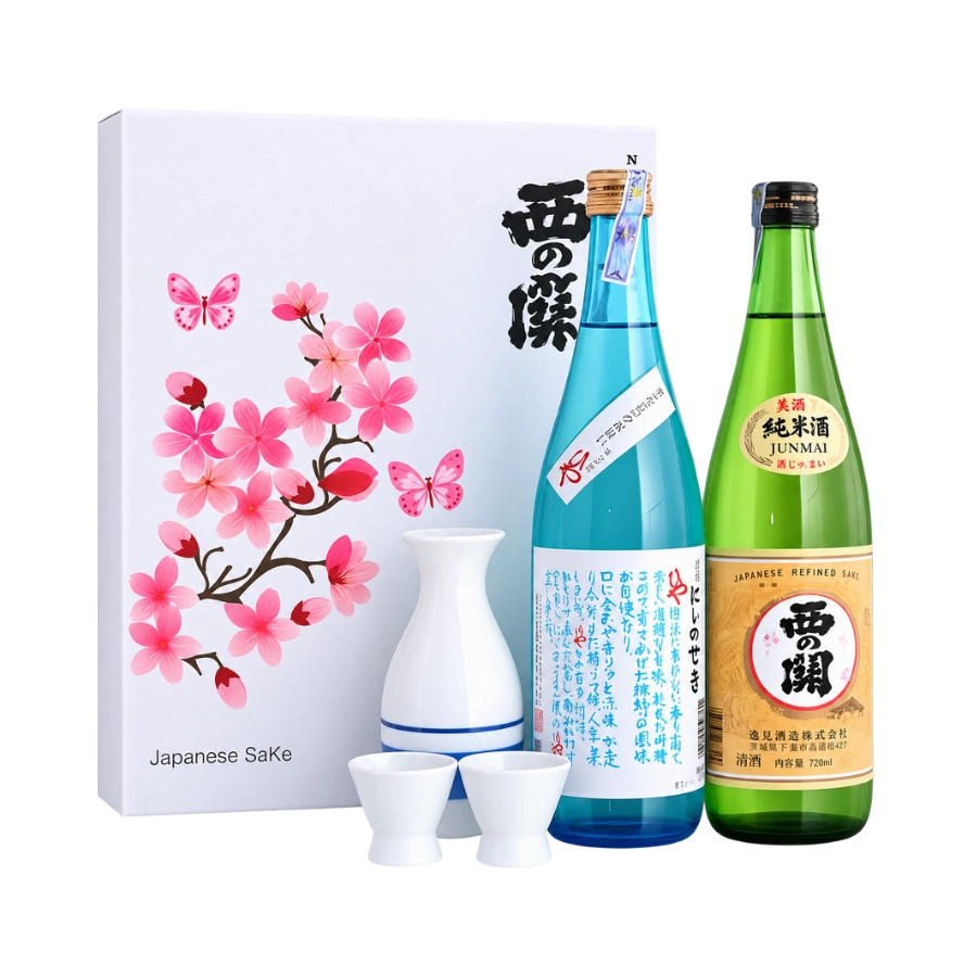 Rượu Sake Nhật Nishinoseki Hiya - Nishinoseki Junmaishu Hộp Quà Tết 2025