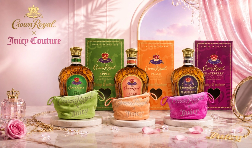 Crown Royal X Juicy Couture Thiết Kế Whisky Khoác Sắc Tím Y2K
