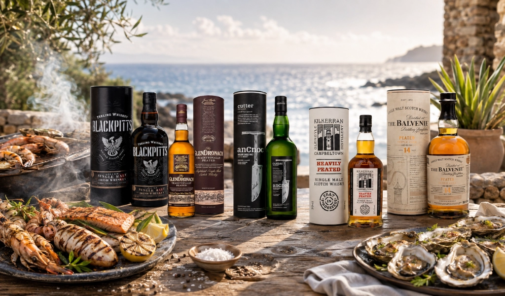 Peated Whisky Kết Hợp Hải Sản Nướng Đậm Phong Cách Khói