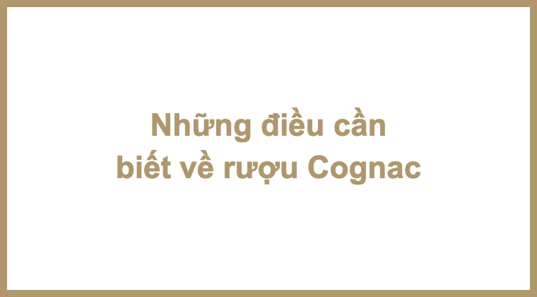 Những điều cần biết về rượu Cognac