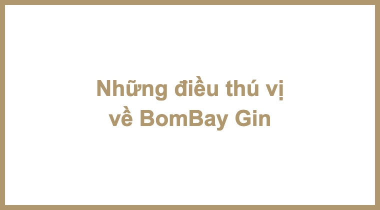 Những điều thú vị về BomBay Gin